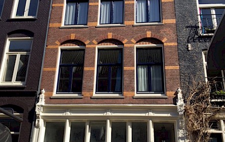 Buitenschilderwerk voorgevel Kerkstraat Amsterdam